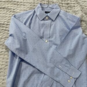 Boys Tommy Hilfiger Dress Shirt, Blue Patterned Size 12